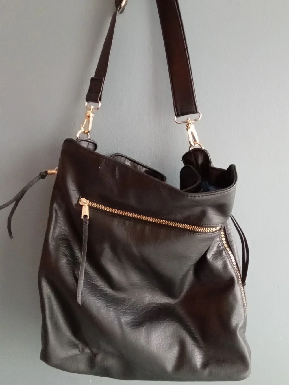 Juicy Couture Black Shoulder Hobo with Gold‎ Hardware